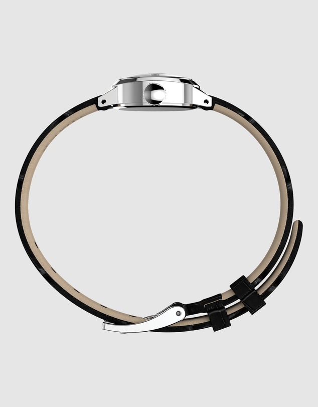 TIMEX - Cavatina® Mini 17mm Black Crocodile Leather Strap Watch