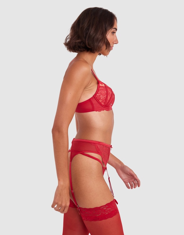 Bras N Things - Bethany Suspender - Red