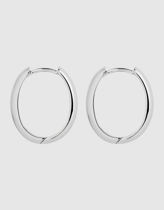 Najo - Lumière Silver Hoop Earrings