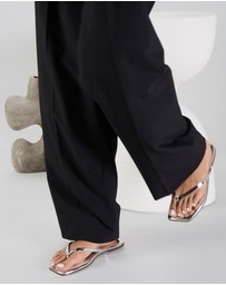 Tkees - Lily Square-Toe Mirrored Sandals