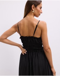 The Fated - Lila Shirred Maxi Dress