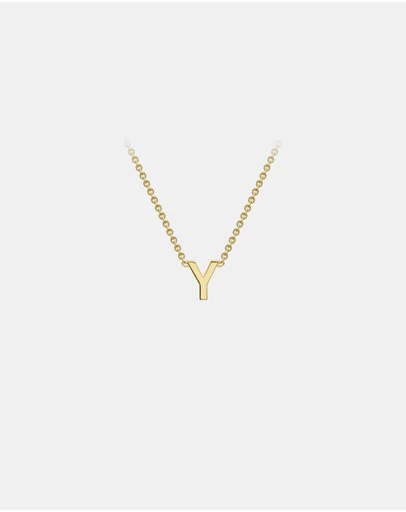 Zoe Olivia - 9K Gold Initial Y Necklace