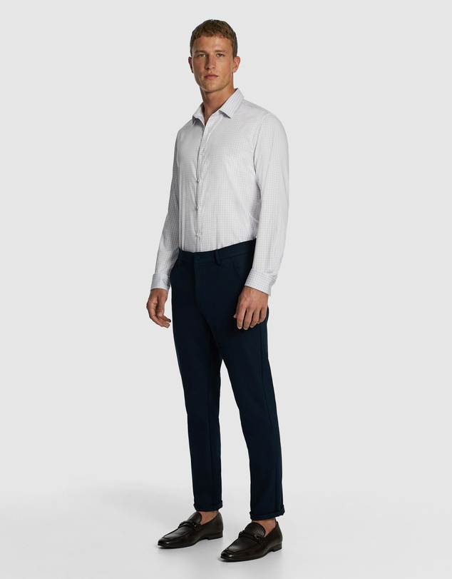 yd. - Forbes Check Bamboo Slim Shirt