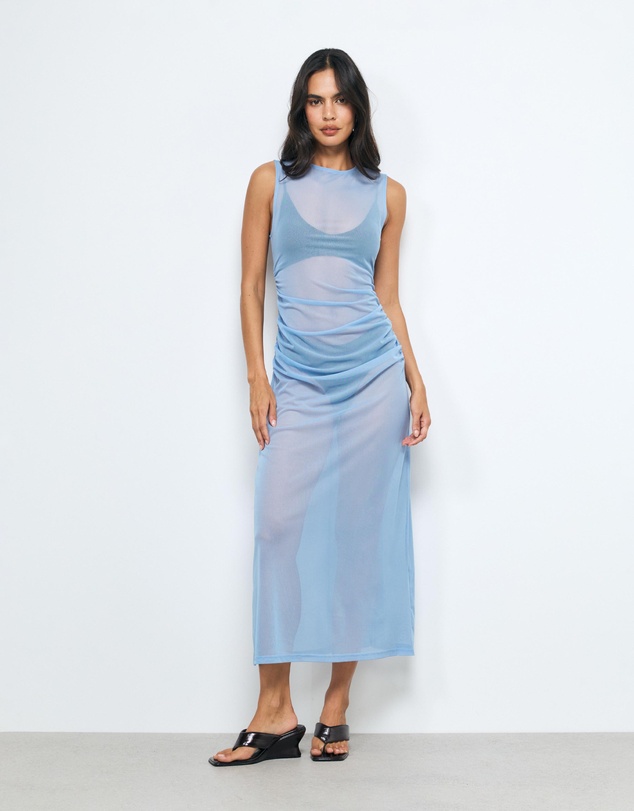 AERE - Skye Mesh Midi Dress