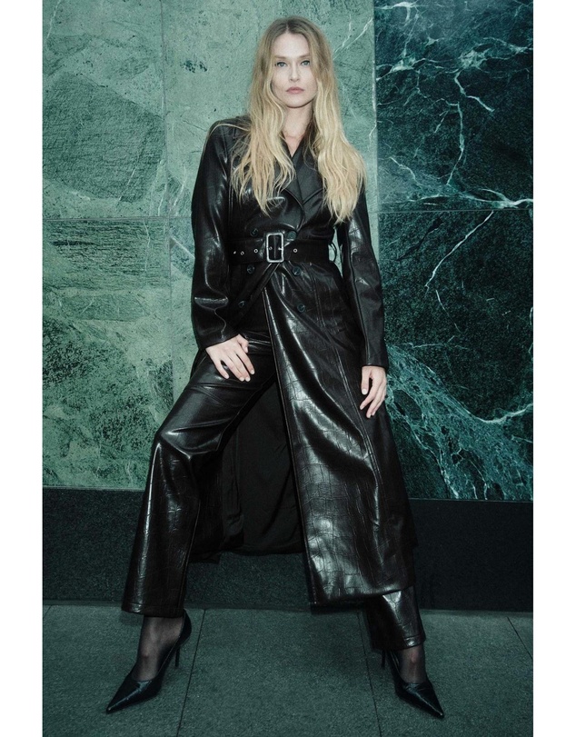 Bardot - Andros Vegan Croc Leather Coat