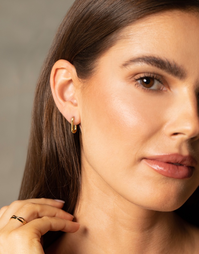 Mestige - U Hoops - 18K Gold Plated