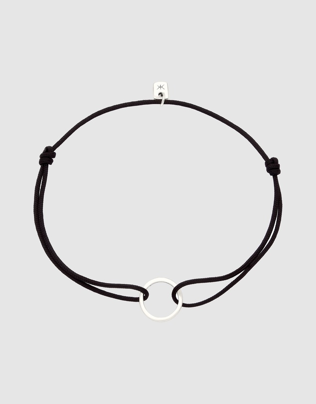 Kuzzoi - ICONIC EXCLUSIVE - Nylon Bracelet with Circle in 925 Sterling Silver