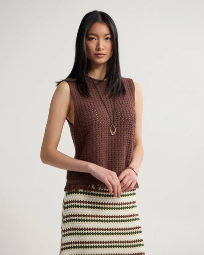 Oxford - Lily Knitted Fringe Tank