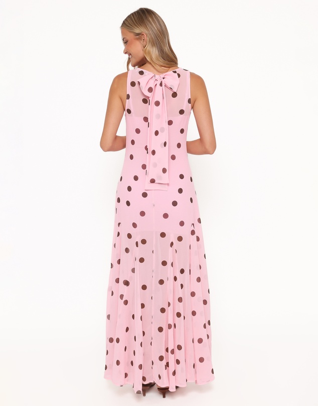 Petal & Pup - Keani Maxi Dress - Pink Polka Dot