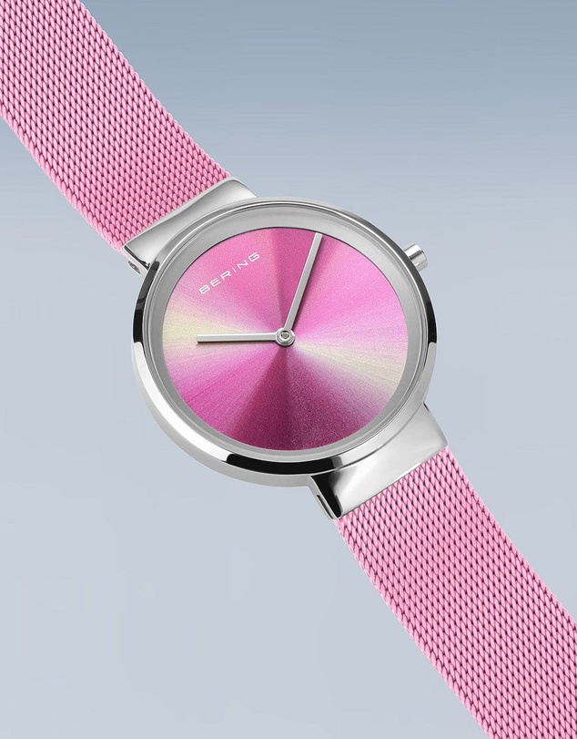 Bering - Aurora Borealis 31mm Pink Watch with Bracelet