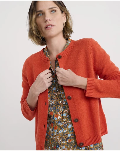 Seasalt - Seasalt Cornwall Orange Tern Tide Cardigan
