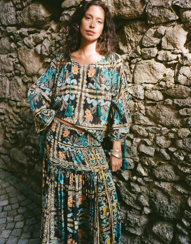 KINGA CSILLA - Tatum Asa Shirred Maxi Skirt