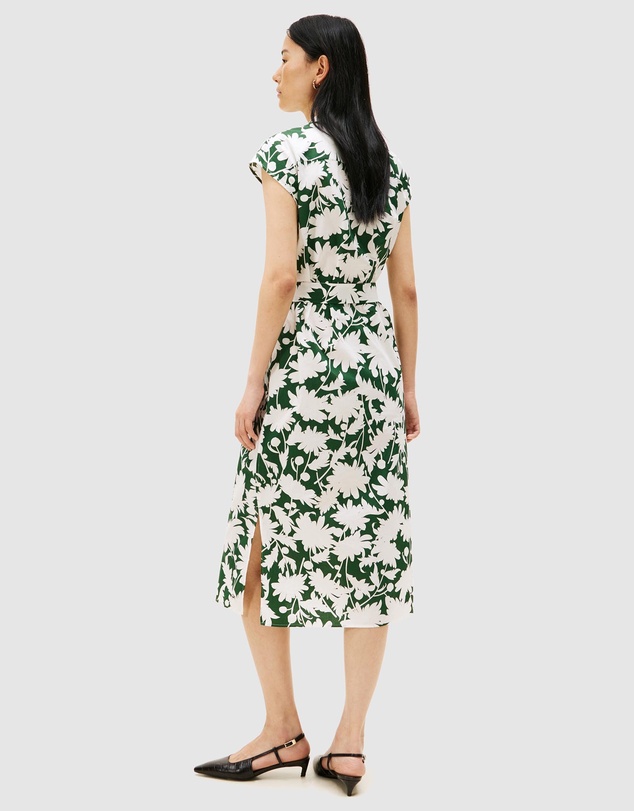 Tommy Hilfiger - Floral Print Cap Sleeve Midi Dress