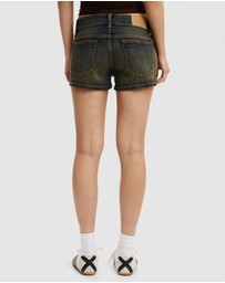 Cotton On - Micro Low Denim Shorts