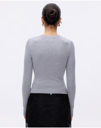 Minima Esenciales - Wren Merino Wool Rib Knit Top