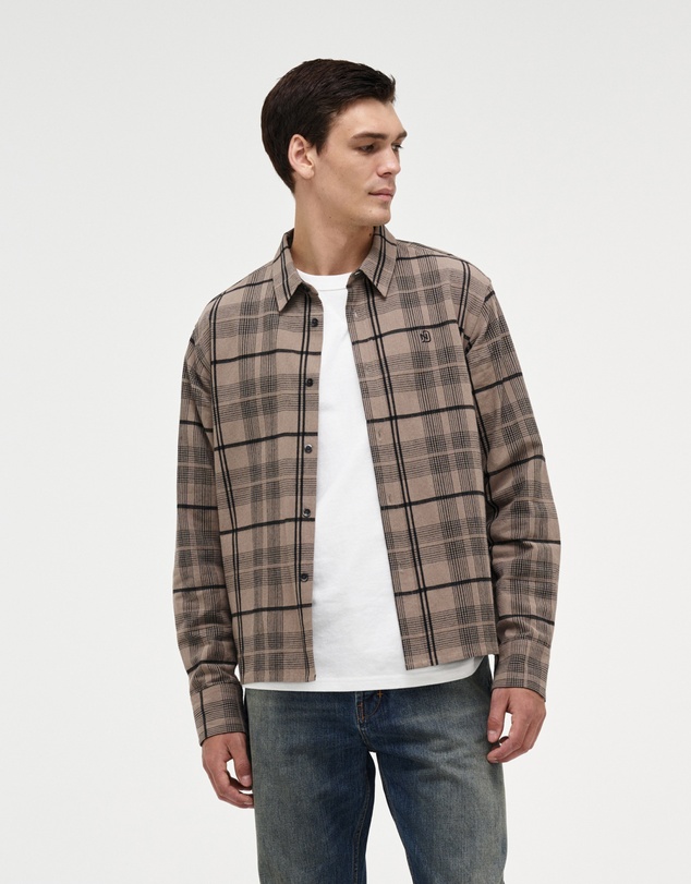 Neuw - Regular Fit Linen Plaid Shirt