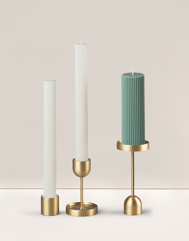Black Blaze - Wide Column Pillar Candle Party Set