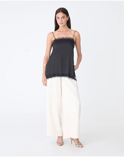 Forcast - Cleo Lace Trim Satin Camisole
