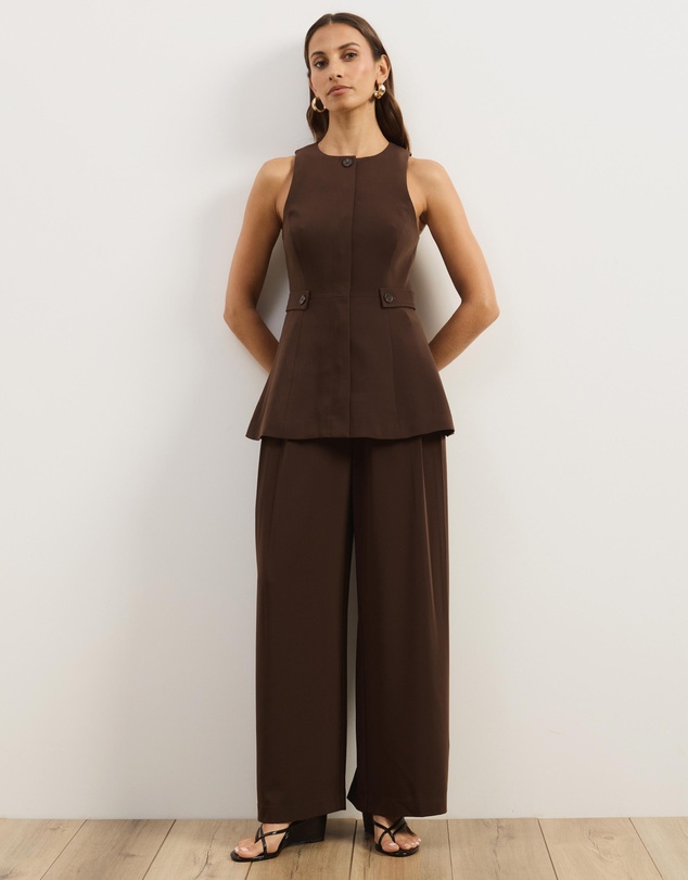Atmos&Here - Isola Waist Detail Tailored Pants