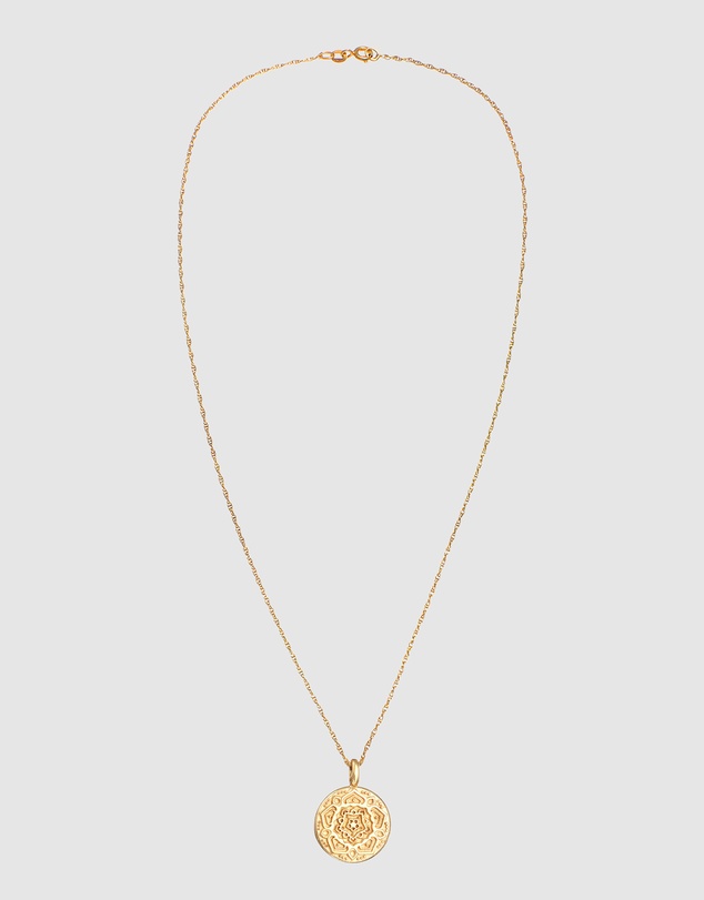 Elli Jewelry - Mandala Necklace in Gold-Plated 925 Silver