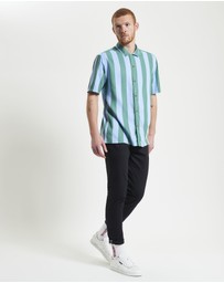 Ben Sherman - Viscose Stripe Short Sleeve Shirt