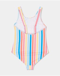 Roxy - Girls 2 to 7 Holy Stripe One Piece Swimsuit
