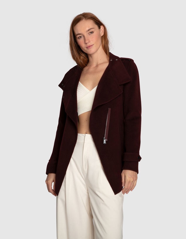 Belle & Bloom - Bad Girl Wool Blend Moto Coat