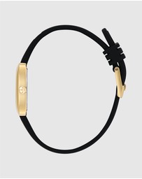 adidas Originals - Retro Wave One XS IP Gold-Tone Black Silicone Watch