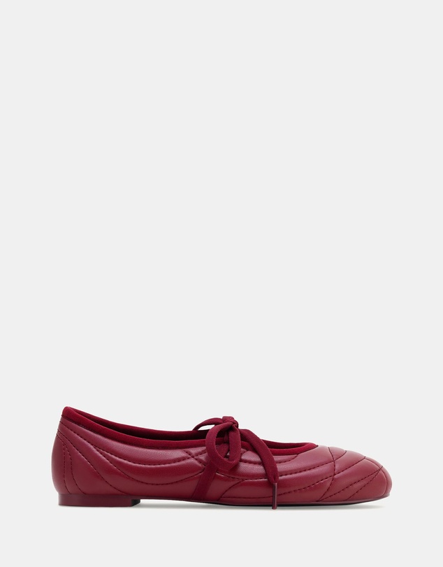 JW PEI - Erika Topstitching Lace-up Ballet Flats