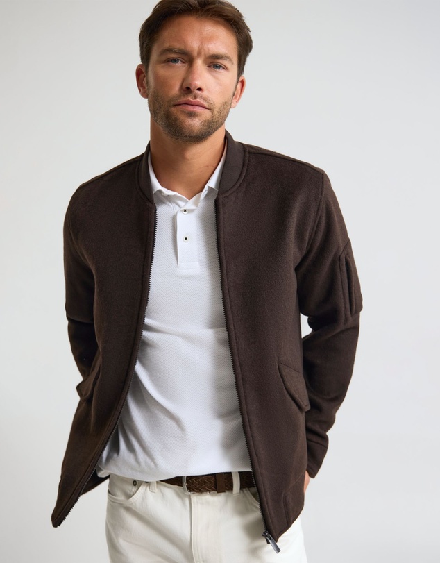 Oxford - Hamish Wool Blend Bomber Jacket