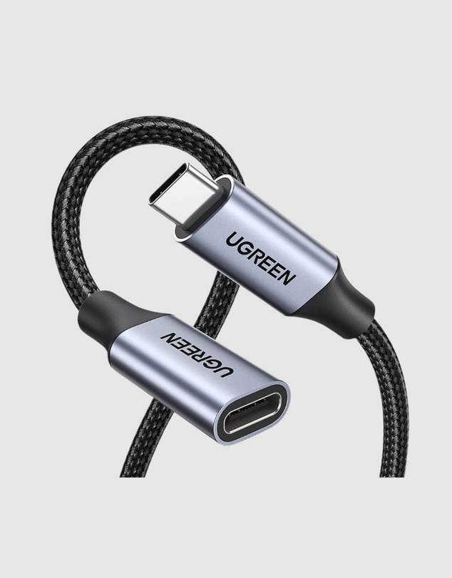 Ugreen - UGREEN USB-C 3.1 Extension Cable 1m Dark Gray Durable Nylon Braided for Data Transfer Charging