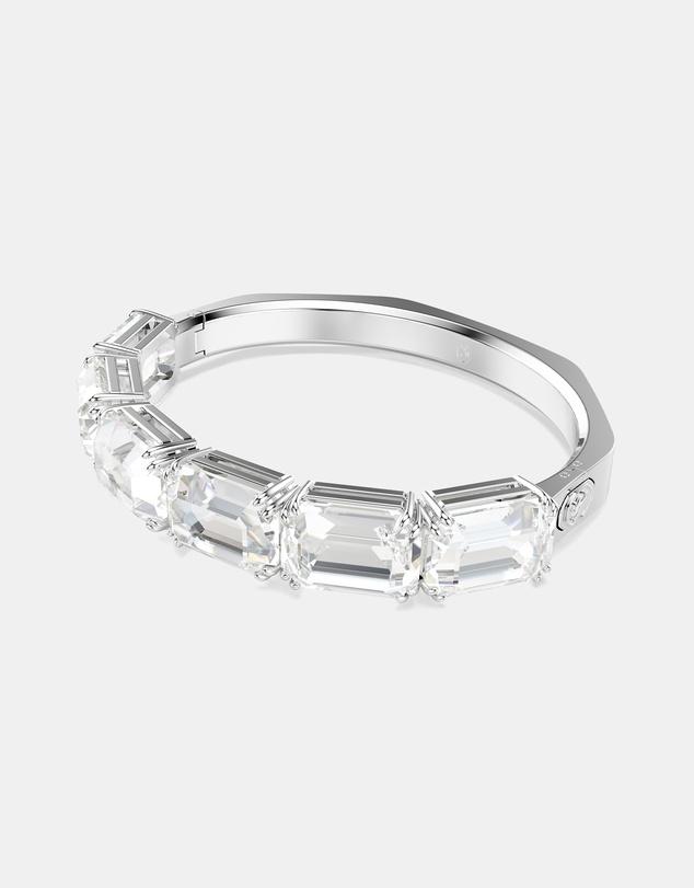 Swarovski - Millenia Bangle, Octagon Cut, White, Rhodium-Plated