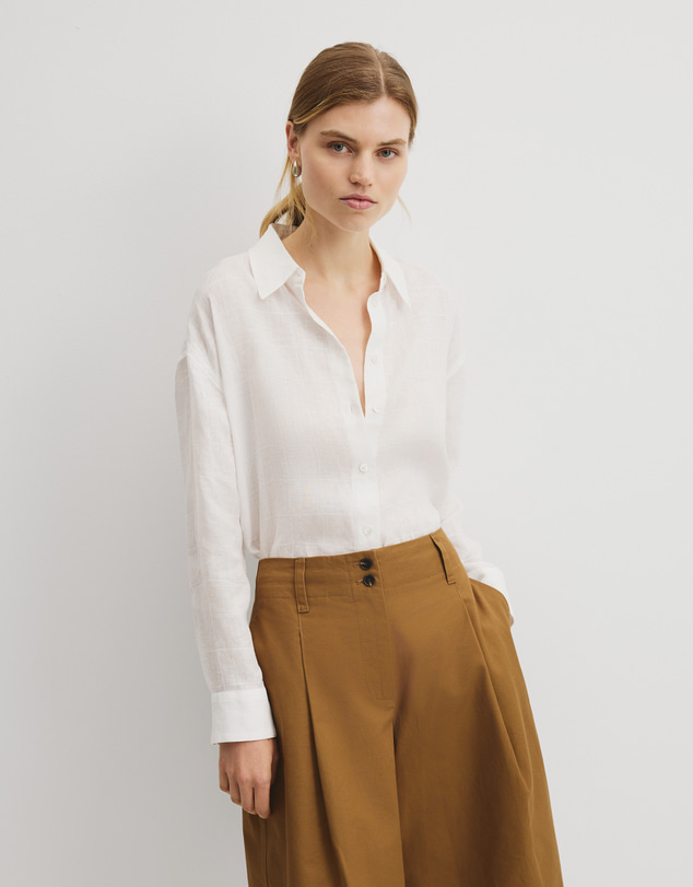 Country Road - Relaxed Long Sleeve Linen Shirt