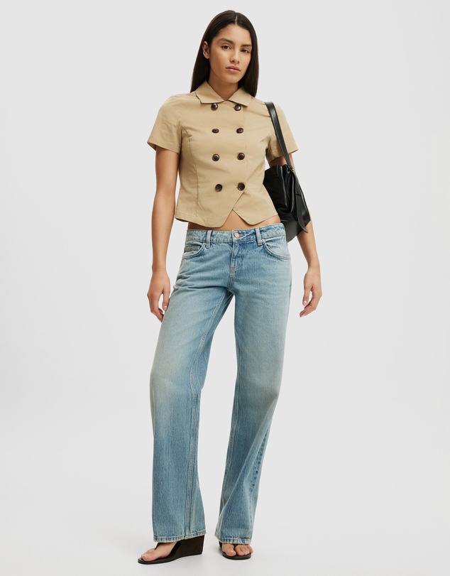 Cotton On - Rowe Button Detail Trench Shirt