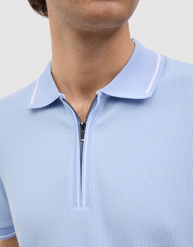 Politix - Morgan Textured Zip-up Polo