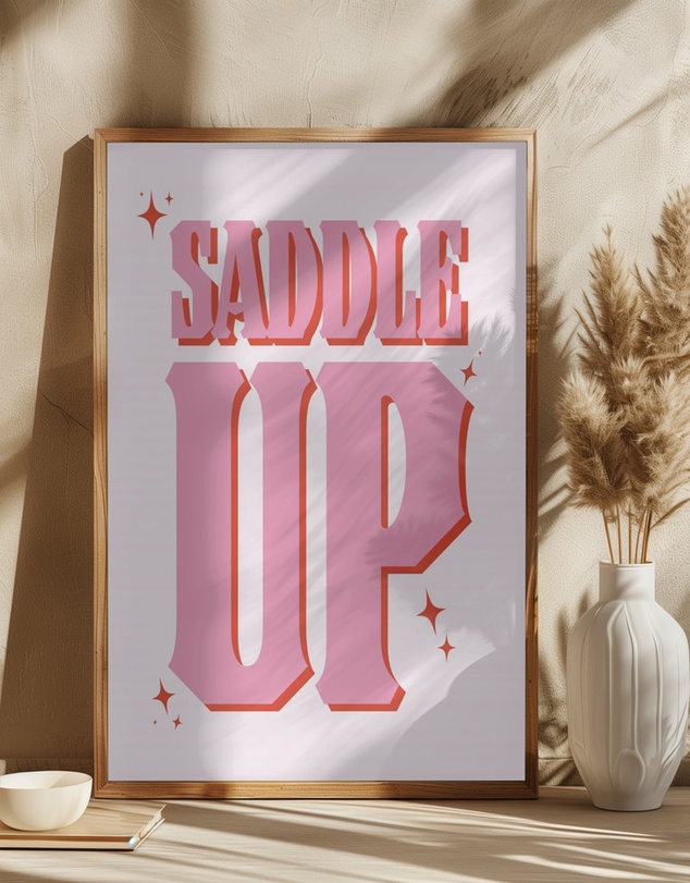 Olive et Oriel - Saddle Up by Frankie Kerr-Dineen Art Print