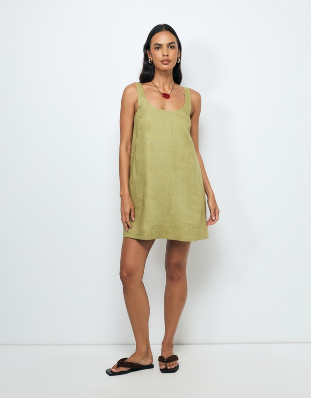 AERE - Tansy Linen Mini Dress