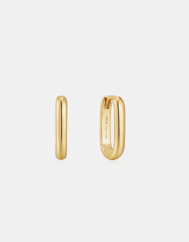 Ania Haie - Ania Haie Gold Oval Hoop Earrings