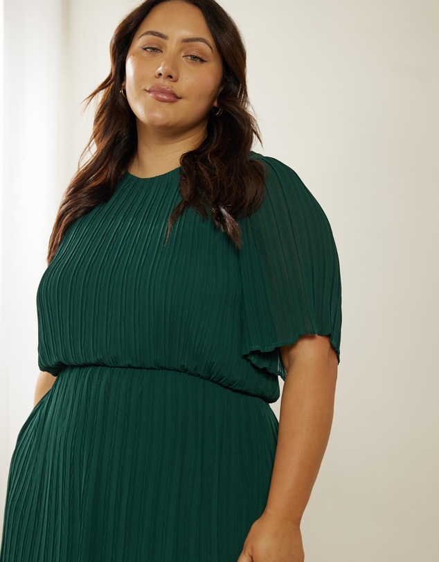 Atmos&Here Curvy - Felicity Pleated Midi Dress