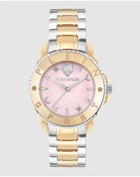 Plein Sport - Plein Glam 40mm Pink Dial and Gold-tone bracelet