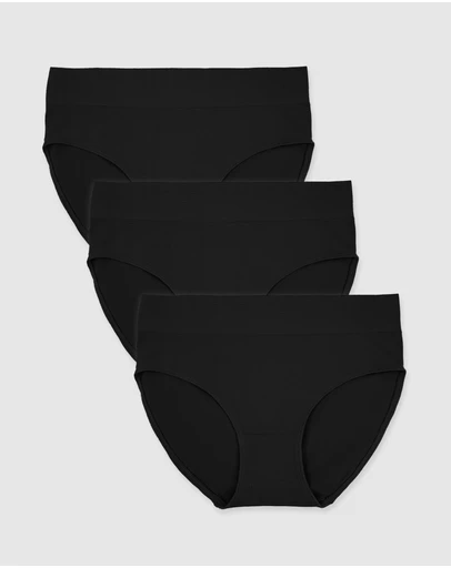 B Free Intimate Apparel - Cotton High Cut Briefs - 3 Pack