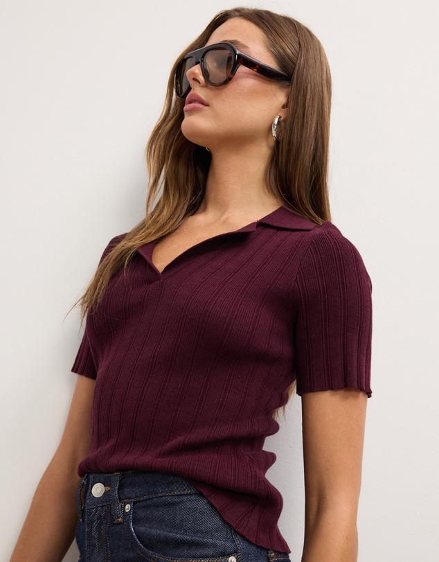 The Fated - Miles Collared Knit Top