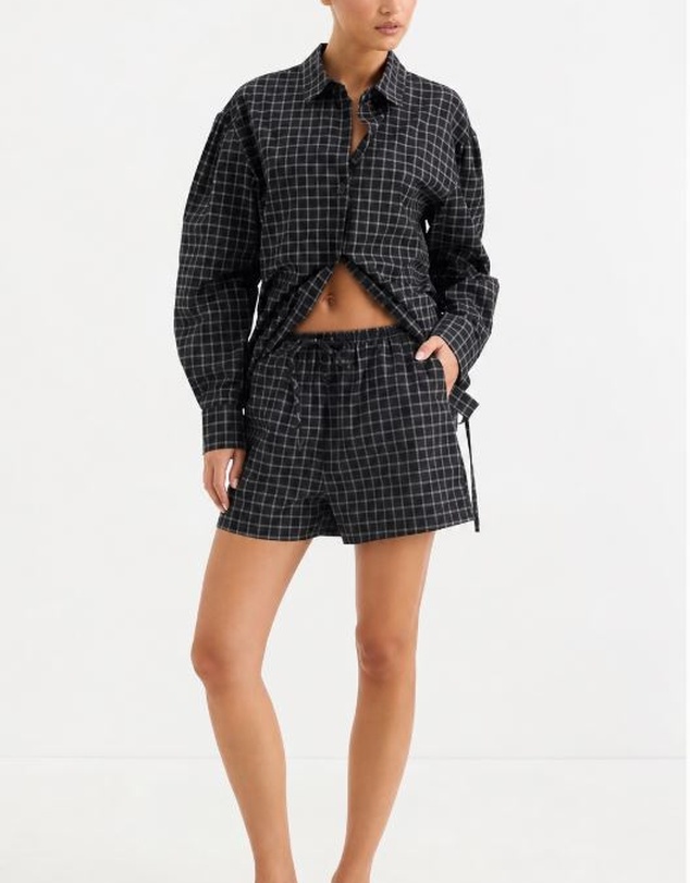Calli - Lucy Drawstring Check Shirt
