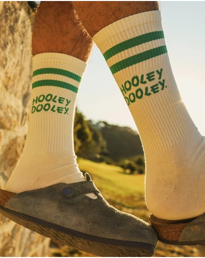 Skwosh - Hooley Dooley Socks in Green Stripe