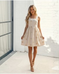 Esther & Co - Mckenna Dress - Beige Print