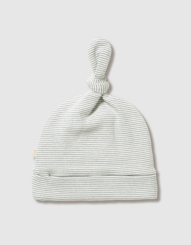 Wilson & Frenchy - Organic Stripe Rib Knot Hat - Babies-Kids
