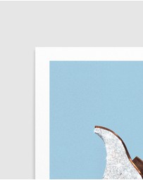 Olive et Oriel - These Boots Glitter Blue II by Vertigo Artography Art Print