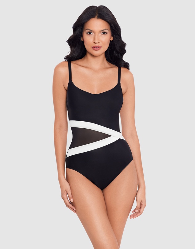 Miraclesuit Swimwear  - Spectra Lyra Underwired One-Piece Shaping Swimsuit with Mesh