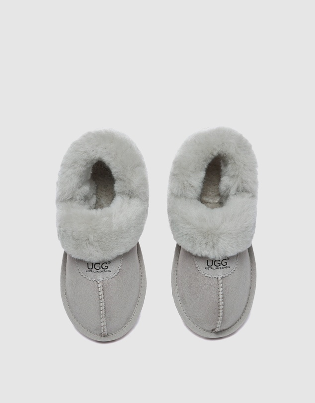 EVERAU - Australian Shepherd Ugg Waffle Fluffy Double Faced Sheepskin Upper House Shoes
