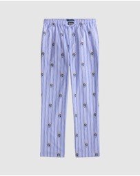 Polo Ralph Lauren - Polo Bear Striped Cotton Pajama Pants